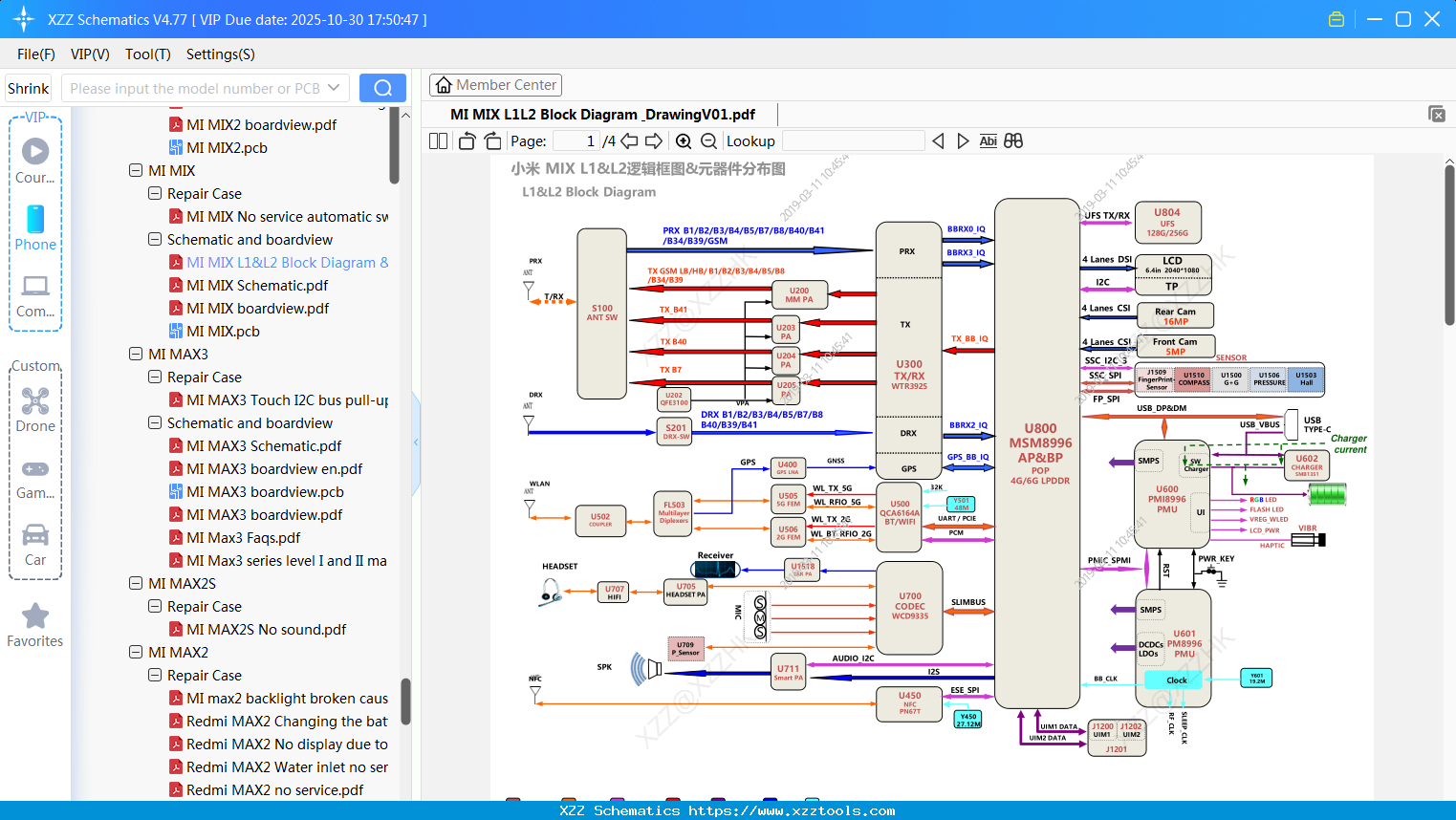 Xiaomi MI MIX L1&L2 Block Diagram & DrawingV01